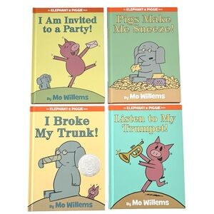 Elephant & Piggie Hardcover Children’s Book Set of 4 By Mo Willems